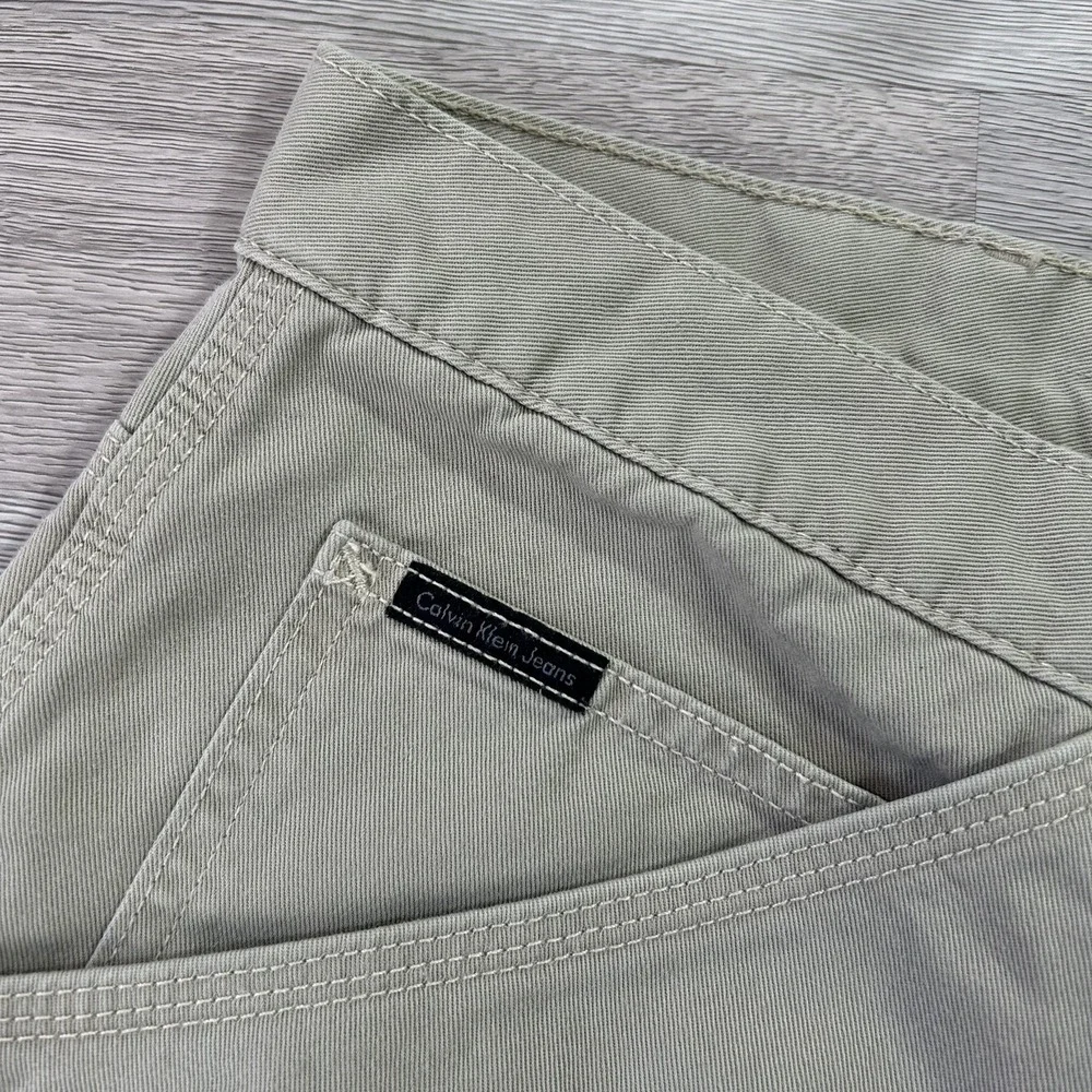 VINTAGE‎ Calvin Klein Jeans Pants Mens 36x34 Beige Carpenter Workwear Y2K